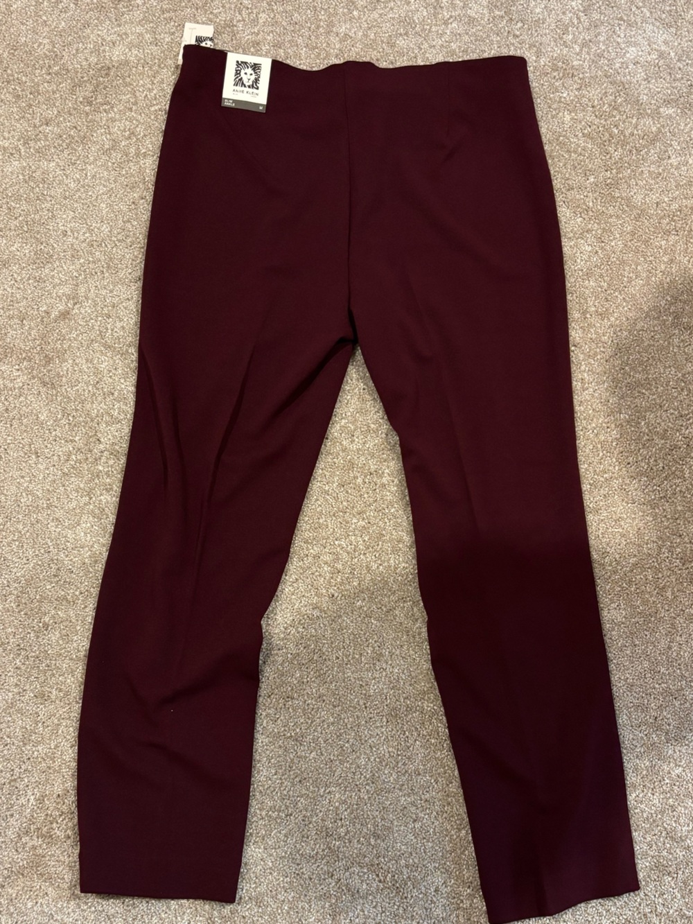 Anne Klein Women Dress Pants in Deep Wine - Picture 2 of 4